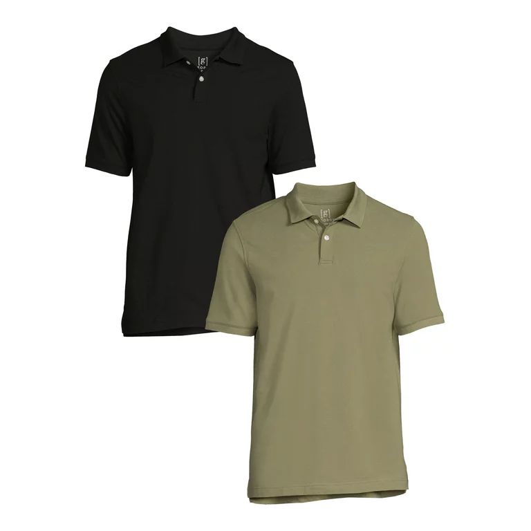 George Men’s Pique Polo Shirts, 2-Pack | Walmart (US)