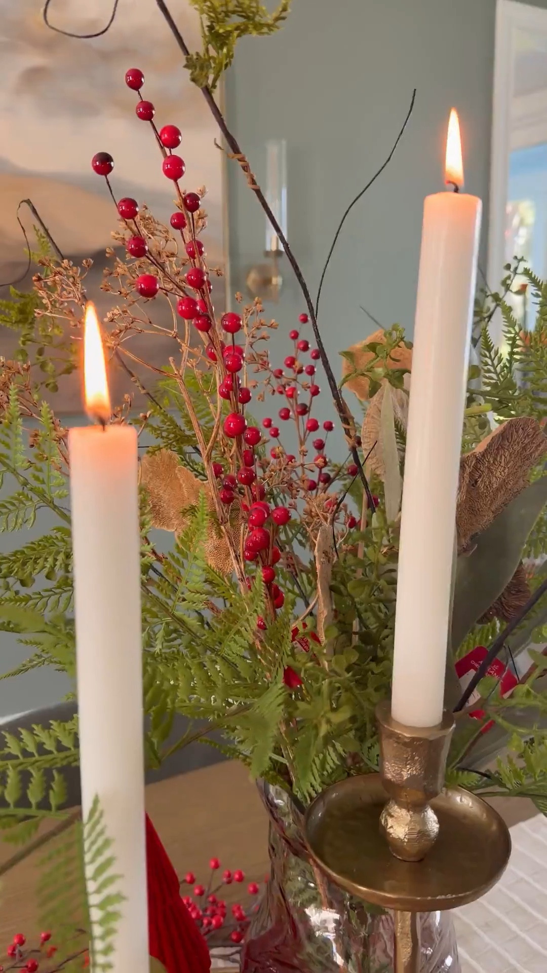 The red berries and small Christmas trees I feel like add the perfect amount of Christmas to my dining table. I linked things that are similar because this table scape is about a year old! 

#LTKHome #LTKHoliday