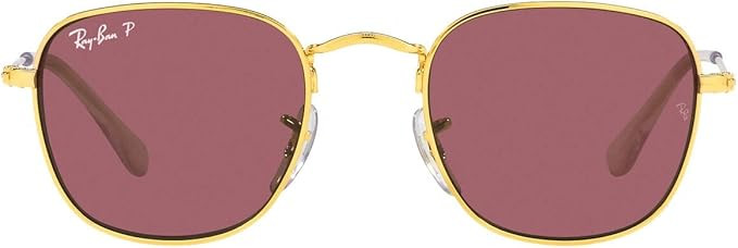 Ray-Ban Junior RJ9557S Square Sunglasses, Legend Gold/Purple Polarized, 46 mm | Amazon (US)