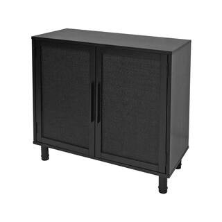 Delancey Black 2-Door Cabinet | The Home Depot
