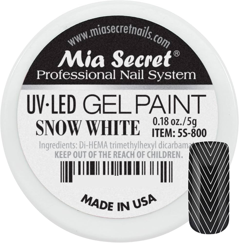 Mia Secret Professional Nail System UV/LED Gel Paint - 5 grams (Snow White) | Amazon (US)