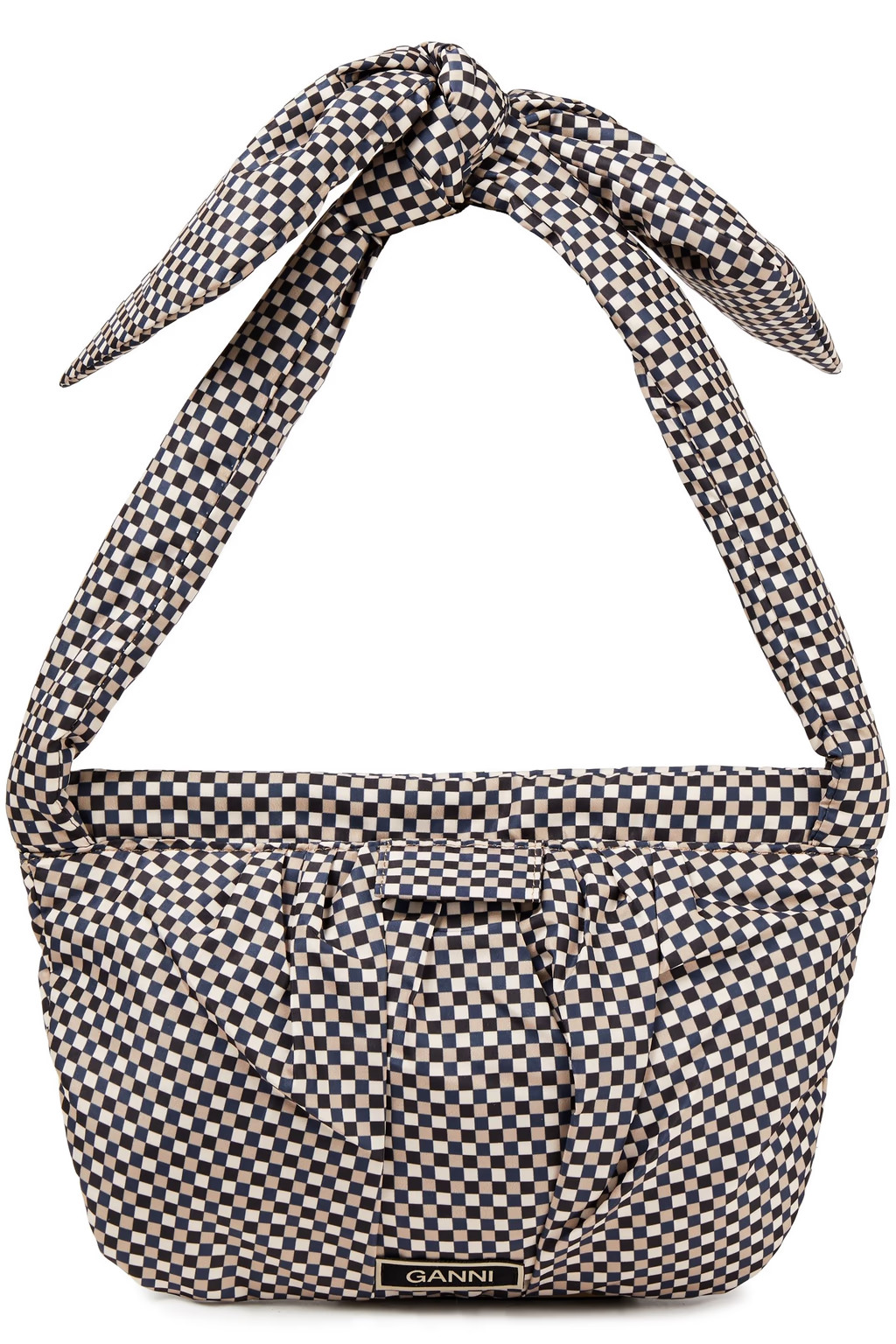 Knotted checked shell shoulder bag | The Outnet (UK and Europe)