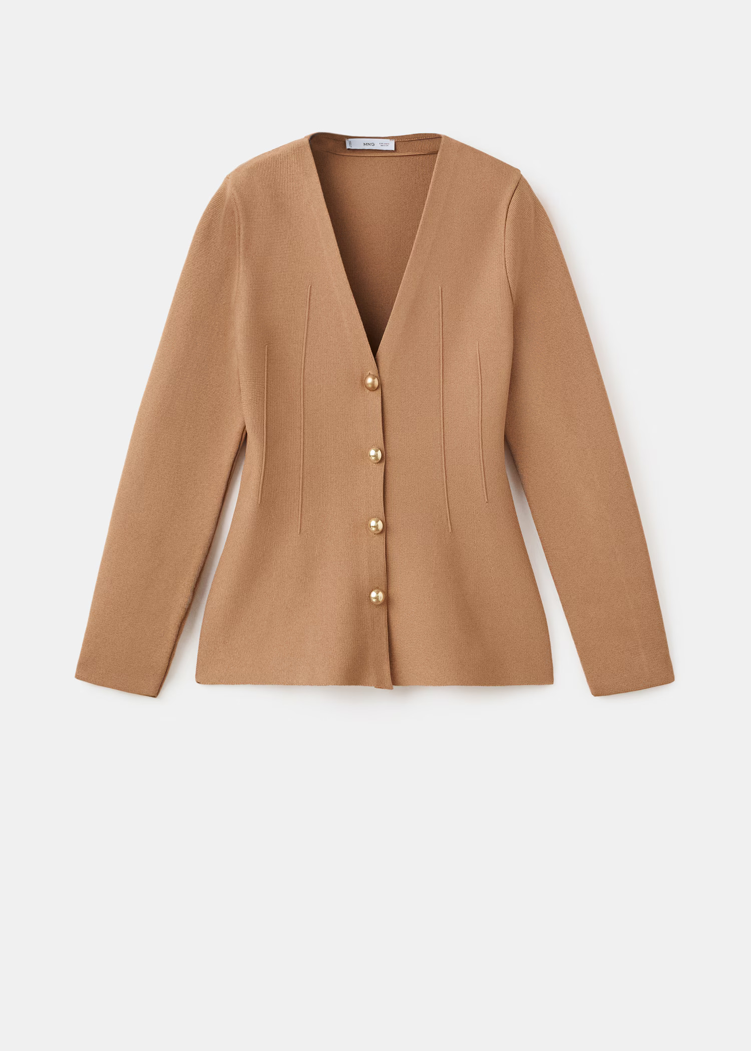 Fitted knitted jacket with buttons - Women | MANGO USA | Mango (US/MX/AU)