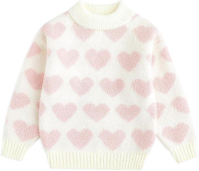 Curipeer Girl’s Long Sleeve Knit Sweater Lace Up Crewneck Cute Pullover Holiday 5-13Y | Amazon (US)