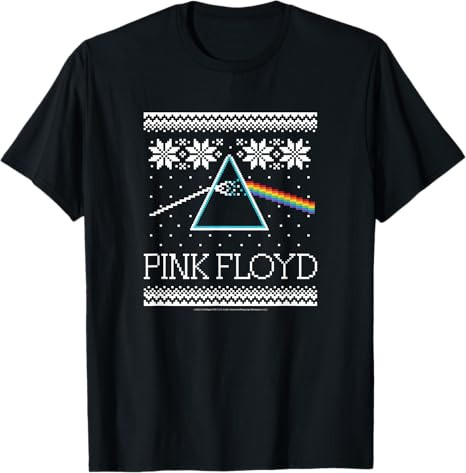 Pink Floyd - The Dark Side Of The Moon Christmas Pattern T-Shirt | Amazon (US)