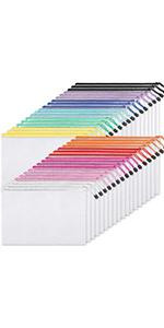 EOOUT 16pcs Mesh Zipper Pouch Document Bag, Zipper Bags for Organizing, Waterproof Zip File Bags,... | Amazon (US)