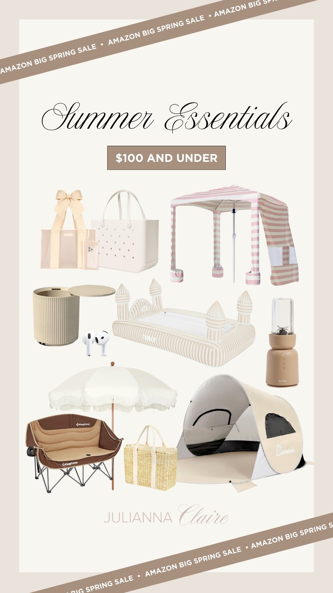 Summer essentials under $100 that are on sale for the Amazon big spring sale! 

#LTKSaleAlert #LTKSwim #LTKSeasonal