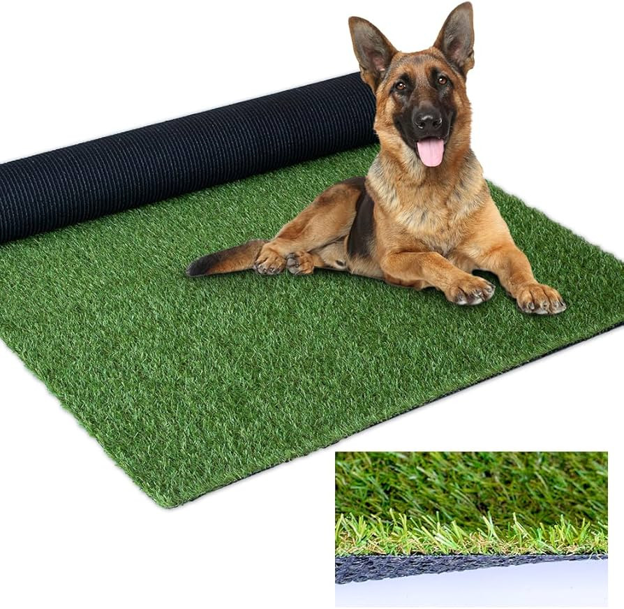 Artificial Grass Outdoor Rug, 3FT x 5FT (15 Square Feet) 0.8 inch Realistic Fake Synthetic Grass ... | Amazon (US)