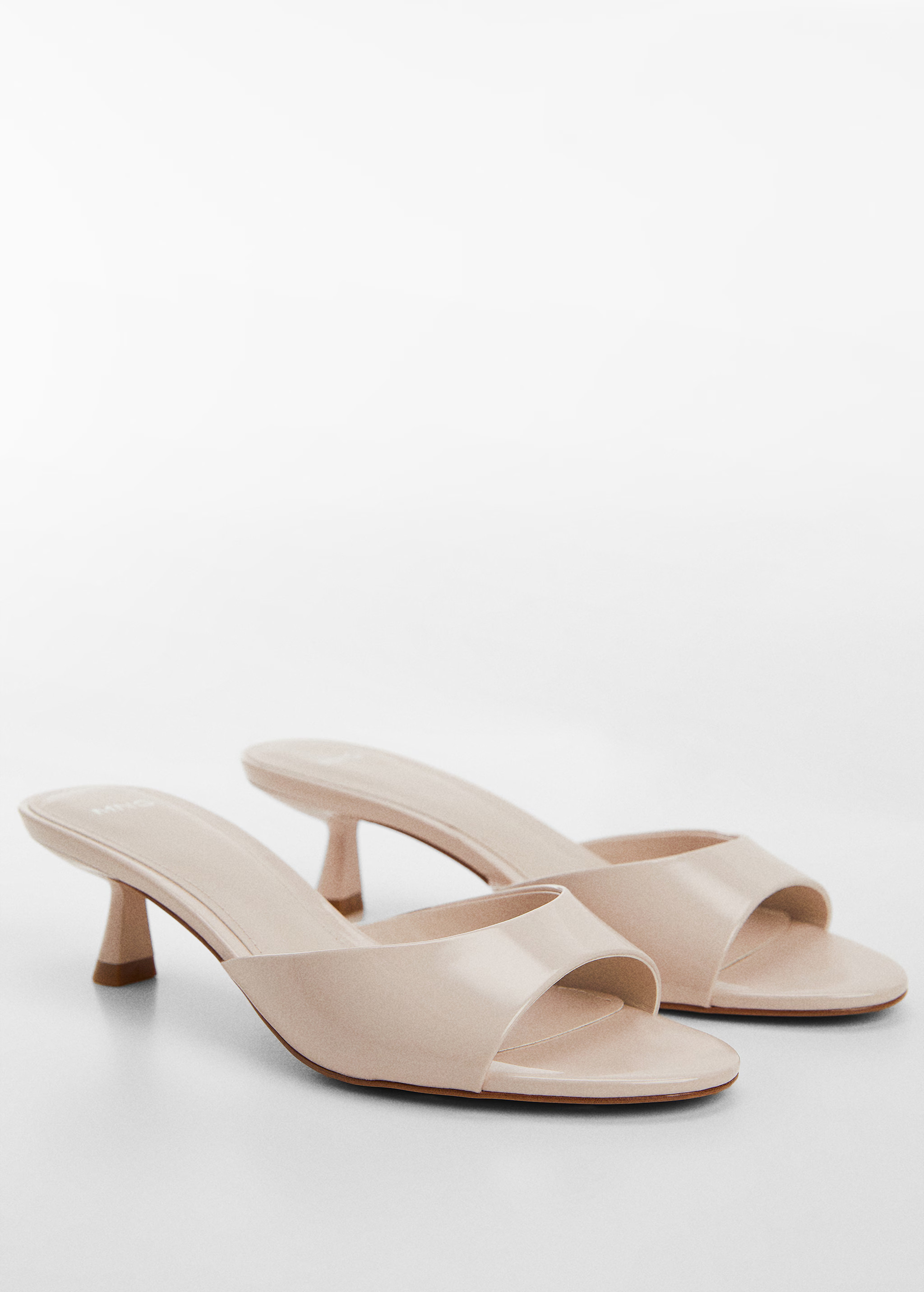 Patent leather effect heeled sandal - Woman | MANGO United Kingdom | MANGO (UK)