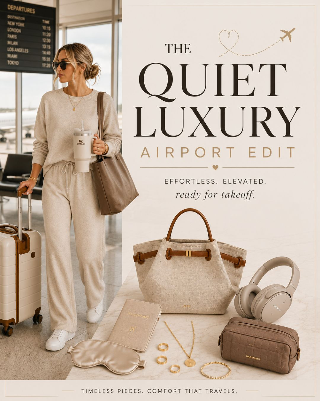 ✈️ The Quiet Luxury Airport Edit 🤍

Airport style is all about looking effortlessly polished while staying comfortable from takeoff to touchdown.

I've rounded up my favorite travel essentials—from cozy knit sets and timeless white sneakers to elevated tote bags, minimal gold jewelry, and the must-have accessories I never travel without.

Everything in this edit is designed to make travel feel chic, comfortable, and beautifully effortless. 

 #LTKvlog #LTKSeasonal #LTKTravel