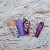 Butterfly Blooms Press On Nails | Purple Spring Butterflies Acrylic Nail Art 3D Flowers Girly Stones Glue | Etsy (US)