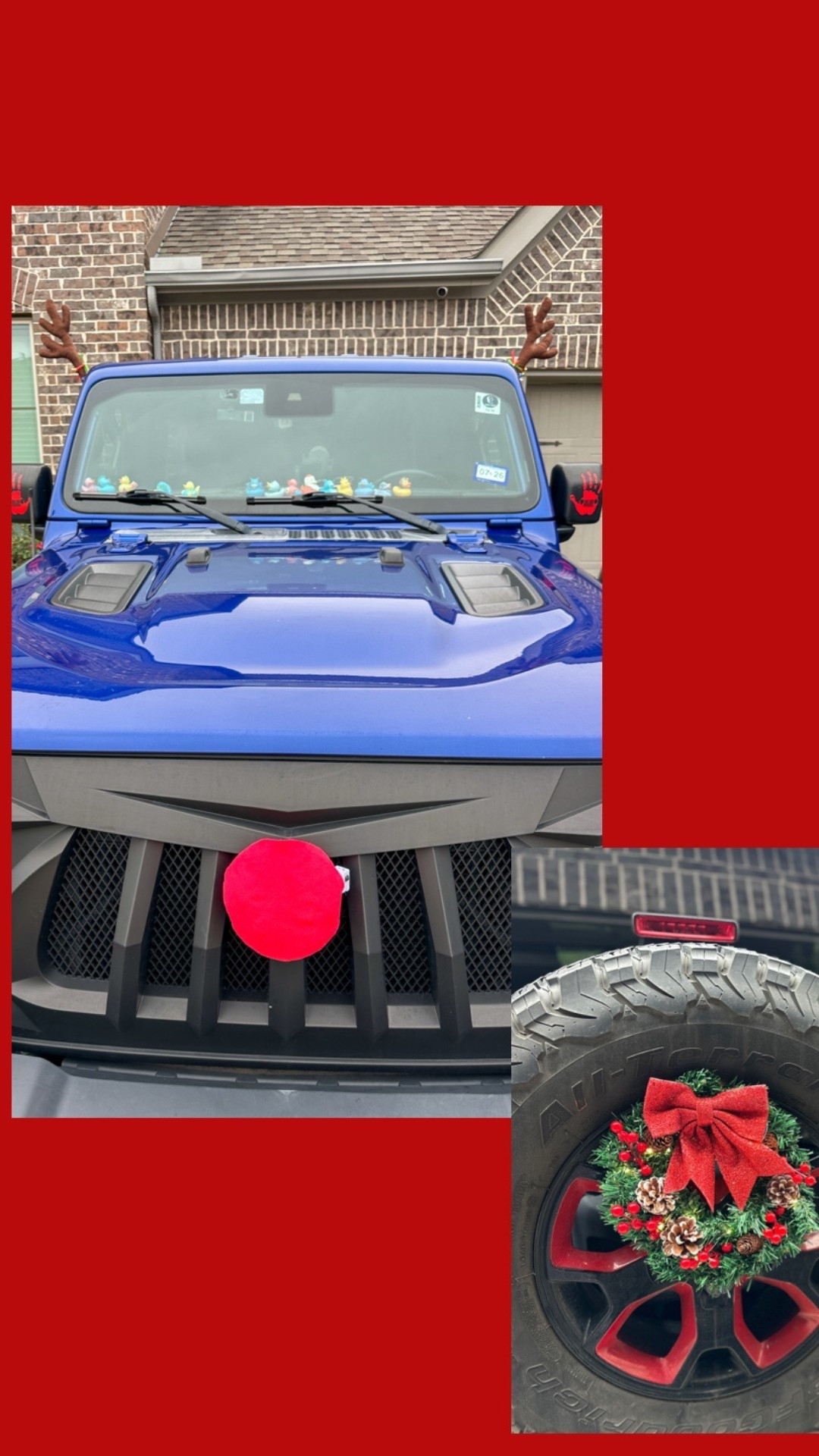 Jeep Decor for Christmas. 🎄🎄Cute and festive. #Christmas #HolidayDecor #Jeep #JeepRubicon 