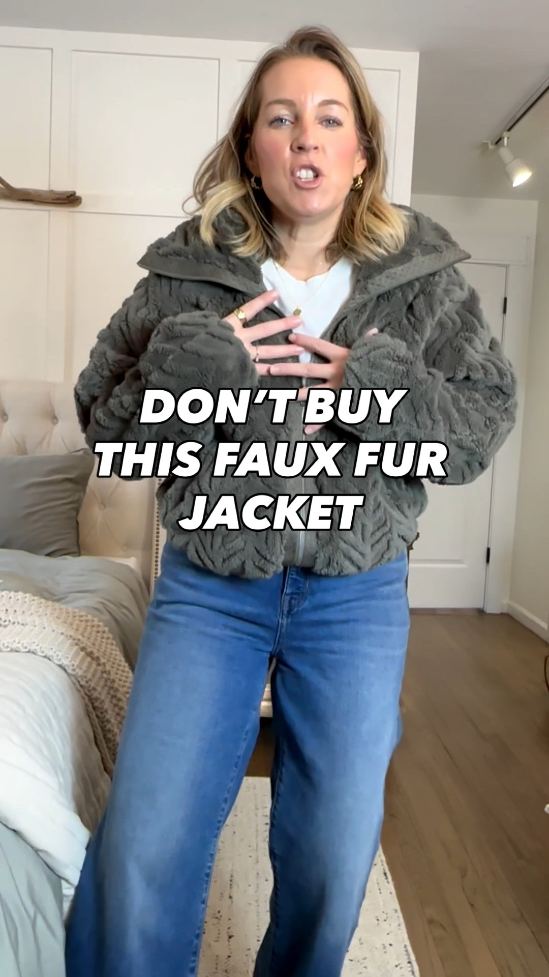 Wearing a Medium in the Cool Olive but they have chocolate and pink too! Sizes XXS-XL and it’s so warm and soft and cozy! I wear it dressed up and with sweats. The funnel collar is spectacular for the wind or cold weather on your face. A 15/10. Jeans are tts 29 regular length. Medium shirt  

#LTKOver40 #LTKmomlife #LTKootd