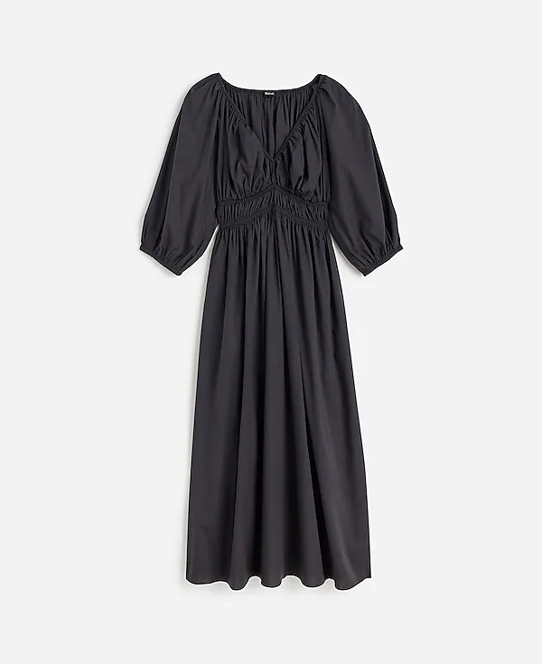 V-Neck Balloon-Sleeve Maxi Dress | Madewell