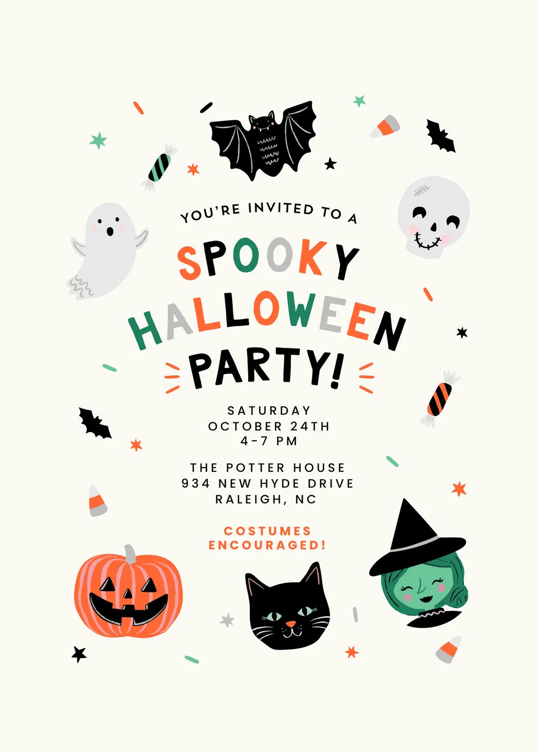 Spooky Halloween Party Digital Invite | My Mind's Eye
