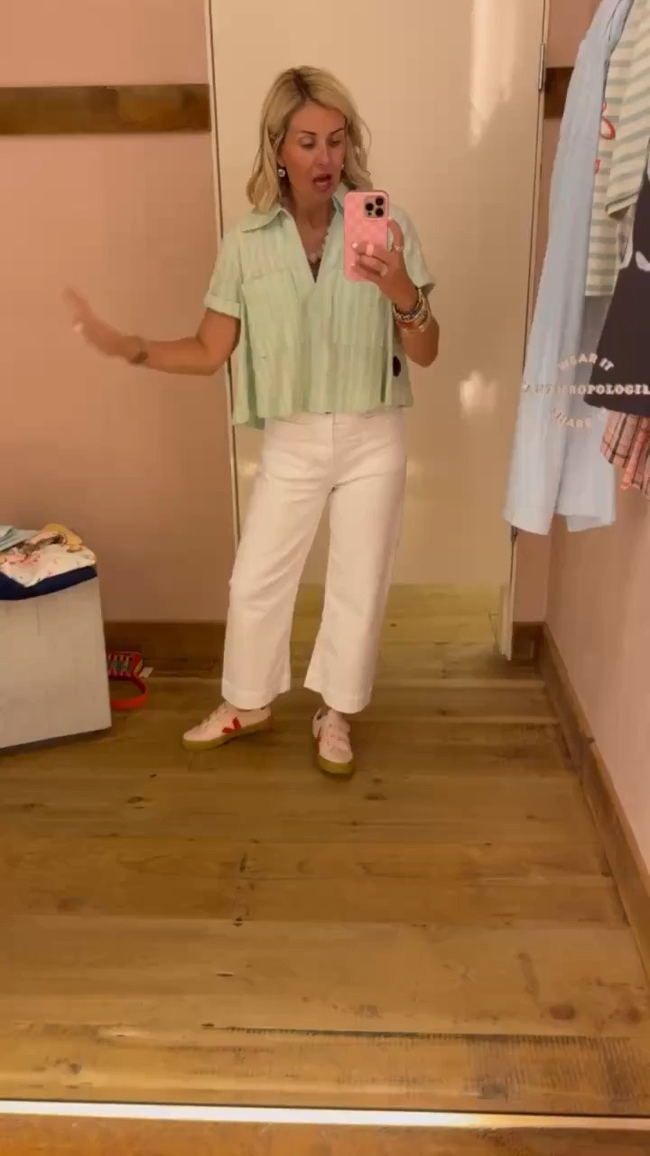 Such a cute top! Paired it with my white Colette jeans but endless styling options with this top. 
Top - xs
Jeans - 26
Sneakers - 8 tts 

*Use my code CATHERINE20 for 20% off Orders of $100+ at Anthropologie

﻿*Use my code Catherine20 on A+B
﻿*Use code my Mixandmatchmadness on Loopy

#LTKSeasonal #LTKOver40 #LTKdayinmylife