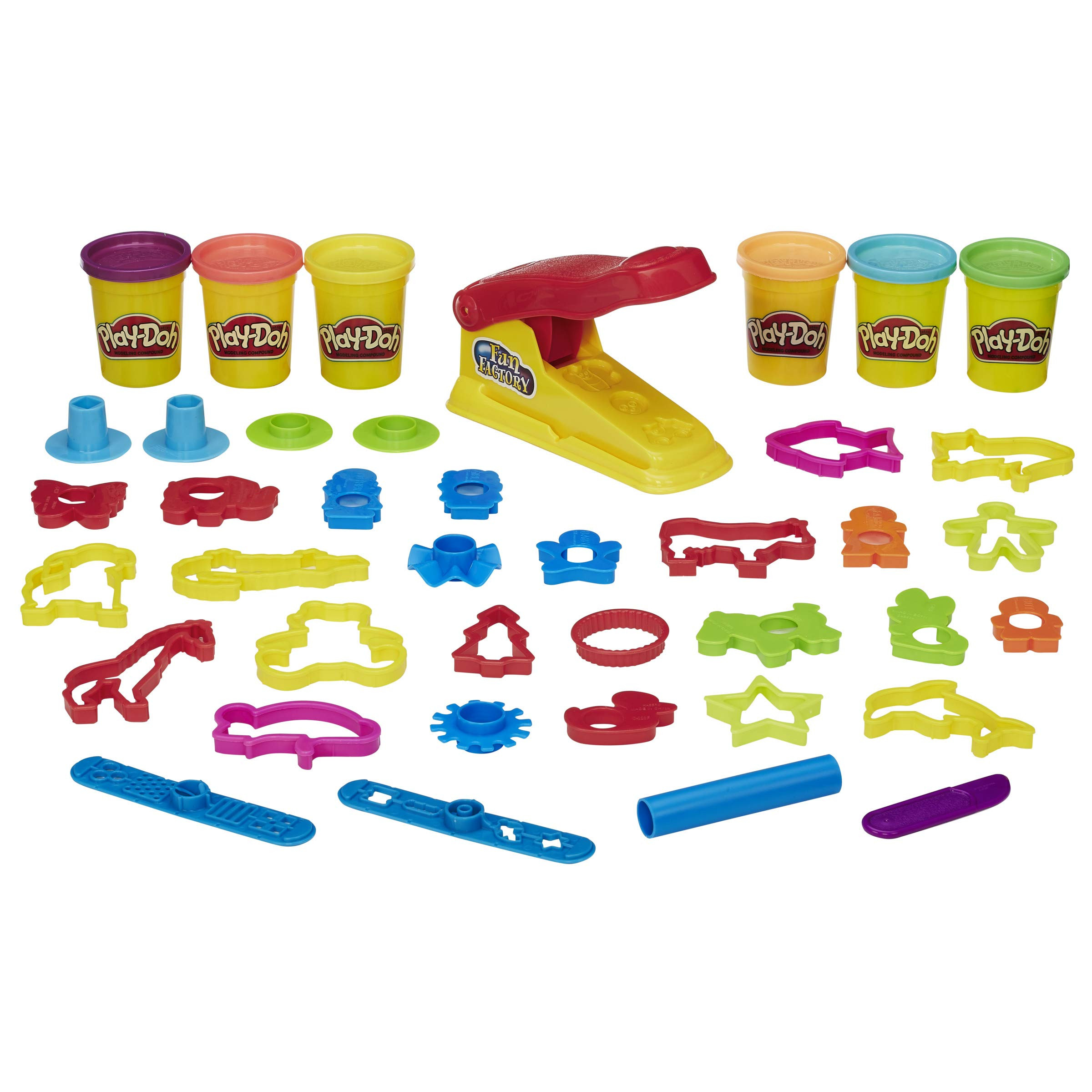 Play-Doh Fun Factory Deluxe Set, 31 Tools & 6 Cans, Back to School Gifts & Prizes, Kids Arts & Cr... | Amazon (US)