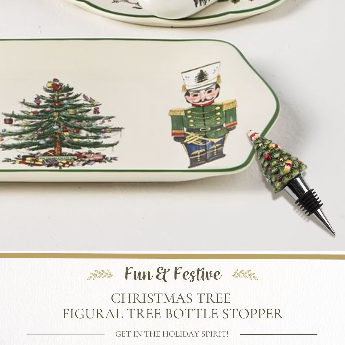 Spode Christmas Tree Tree 5 Inch Figural Bottle Stopper, Ideal Christmas Home Décor, Holiday Too... | Target