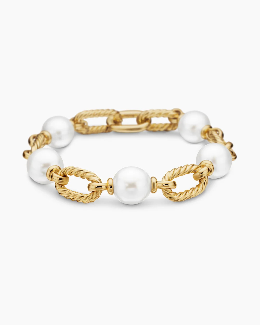 David Yurman | DY Madison® Pearl Chain Bracelet in 18K Yellow Gold with Pearls, 11mm | David Yurman