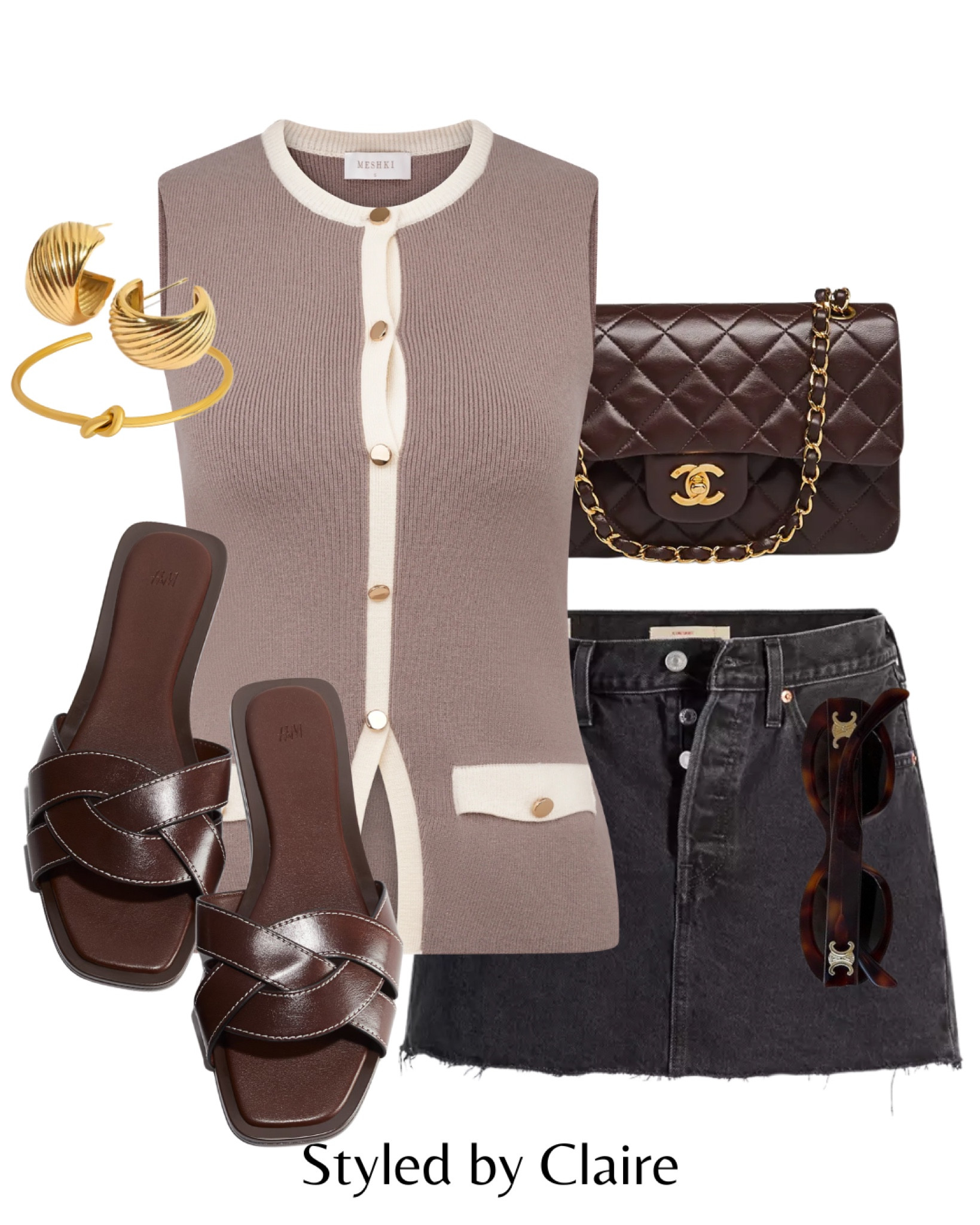 Date night in Dubai🍸
Tags: contrast mink taupe waistcoat Meshki Levi’s icon denim mini skirt black dark wash grey Chanel chocolate brown bag sandals slip on cross over h&m fashion spring summer inspo outfit ideas chic women’s style holiday vacation classy timeless capsule wardrobee

#LTKshoes #LTKspring #LTKstyletip
