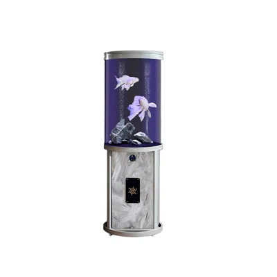 16.54"Compact Water-Change-Free Cylindrical Acrylic Eco Bottom-Filter Aquarium | Wayfair North America