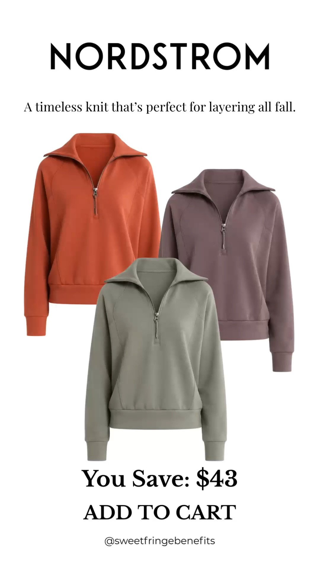 This Nordstrom pullover is a fall layering staple you'll wear on repeat. Soft, comfortable, and easy to pair with jeans, leggings, or trousers—and it's $43 off during the Nordstrom Anniversary Sale!

💡 LTK MADE EASY
❤️ Heart = Support my posts!
🔖 Save = Get sale & restock alerts
📋 Lists = Keep favorites organized
📲 Share = Send lists and products to a friend. Hello, Christmas List!
💬 Comment = Ask me anything about what I'm wearing.:-)

#LTKootd #LTKOver40 #LTKSaleAlert