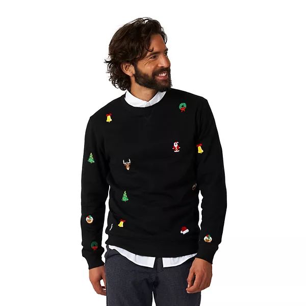 Men's OppoSuits Christmas Icons Black Christmas Sweater | Kohl's