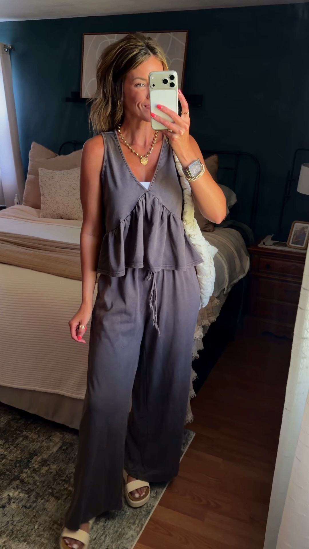 This set could easily be something found at a boutique. So cute and crazy comfy. Wearing medium

#LTKSeasonal #LTKOver40 #LTKmomlife
