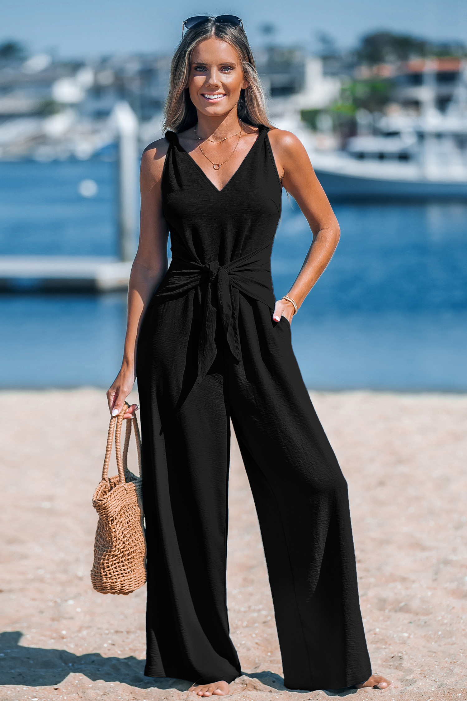Onyx Allure Black Jumpsuit | Cupshe US