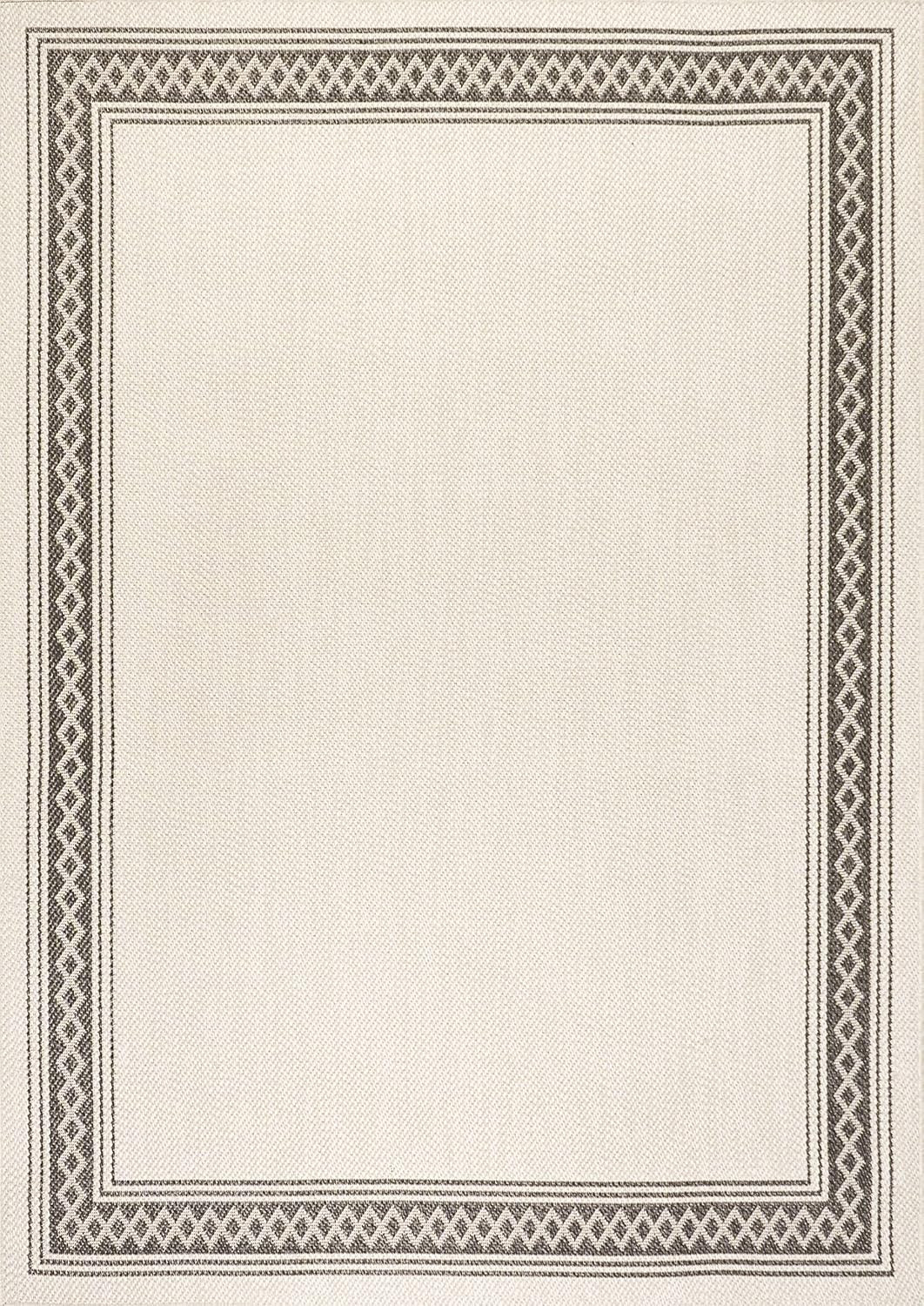 JONATHAN Y SMB207B-8 Lucia Classic Diamond Border Indoor Outdoor Area Rug, Farmhouse Traditional ... | Amazon (US)