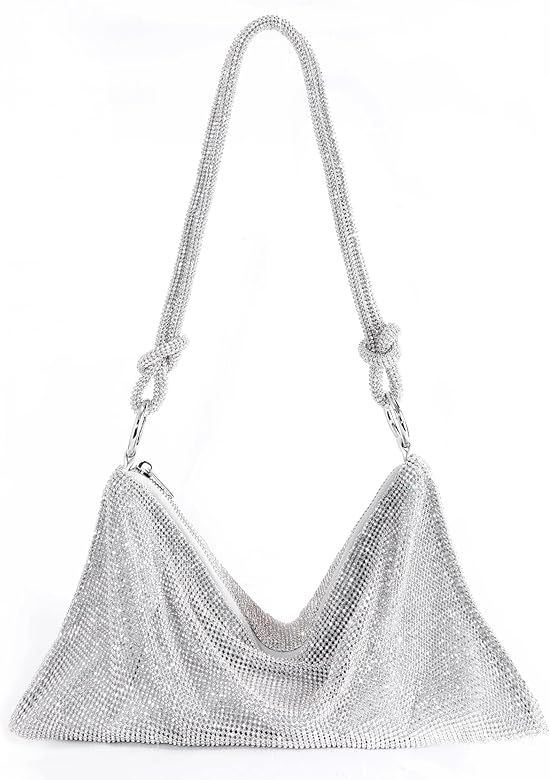 Chanrekenti Rhinestone Purse Rhinestone Evening Bag Sparkly Purse Crystal Top Handle Bag for Wome... | Amazon (US)