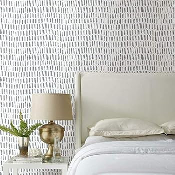 RoomMates RMK11611WP Tick Mark Blue and White Peel and Stick Wallpaper | Amazon (US)