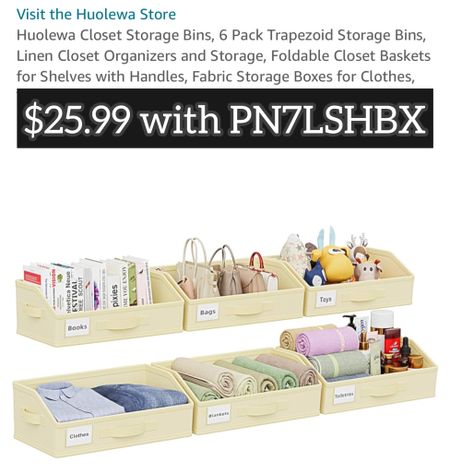 Closet storage bins 

#LTKsalealert #LTKhome #LTKfindsunder50