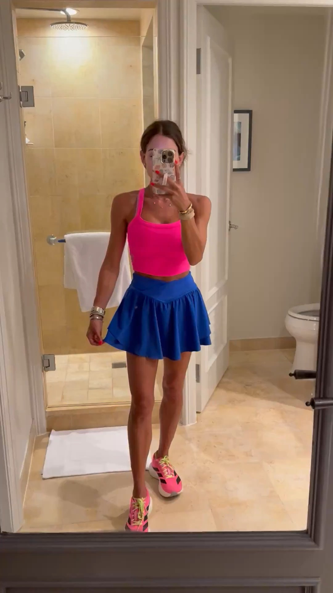 Active workout set workout ribbed tank xs skort sneakers I love on sale super comfy for walking