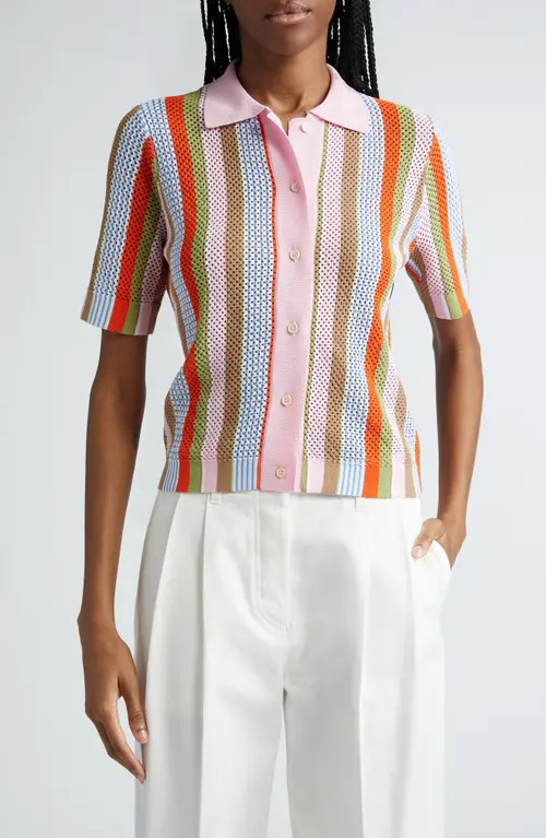 Stine Goya Darcy Stripe Open Stitch Sweater in Multi Stripe at Nordstrom, Size X-Large | Nordstrom