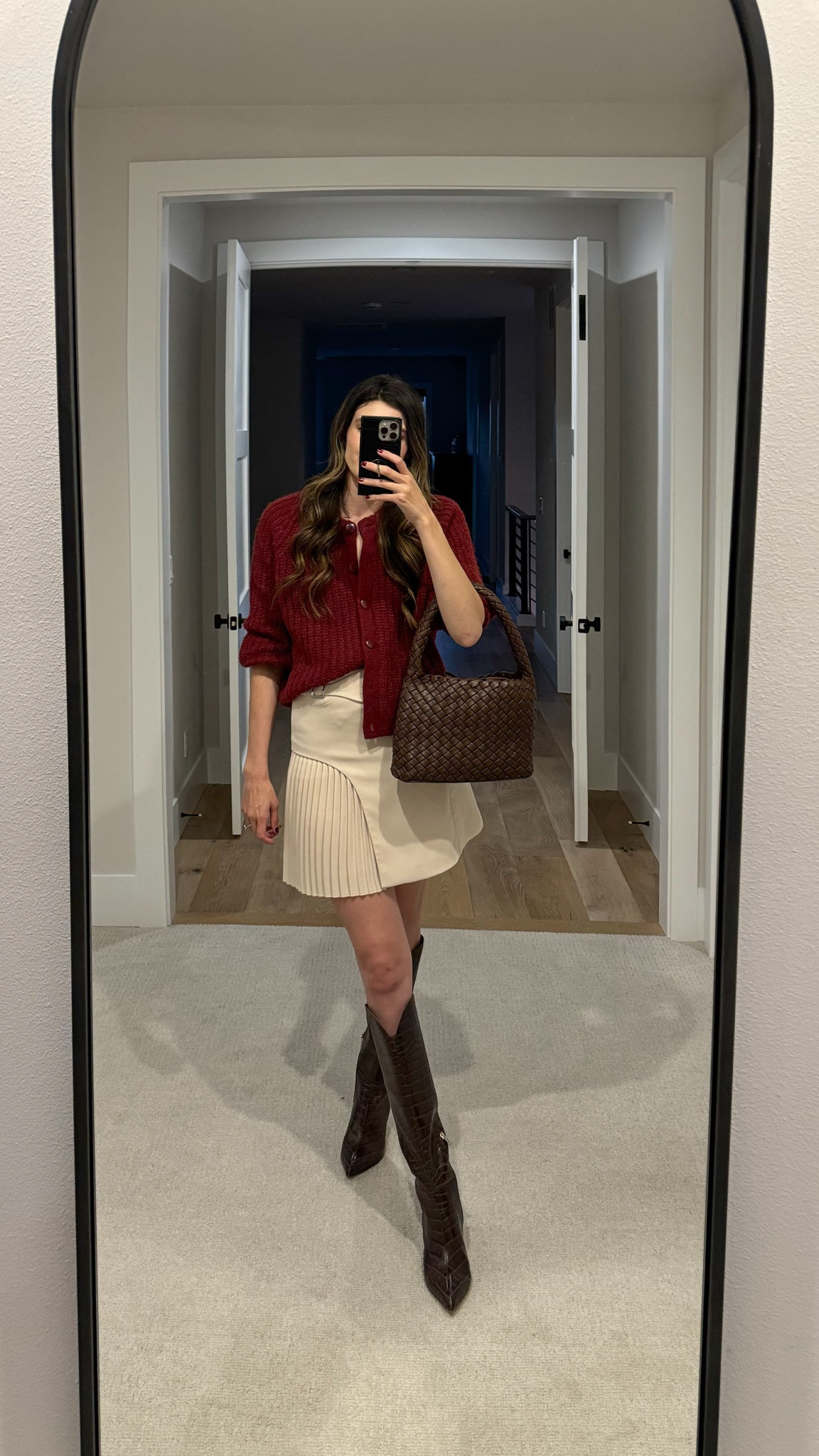 Fall outfit idea 

Sizing:
Cardigan: TTS - Medium 
Skirt: TTS - 4
Boots: TTS - 9.5

#LTKSeasonal #LTKShoeCrush