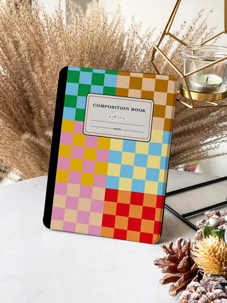 Composition Book Kindle Paperwhite 2024/2021 Auto Wake/sleep Case, Kinde 11th 6'' Paperwhite Colo... | Etsy (US)