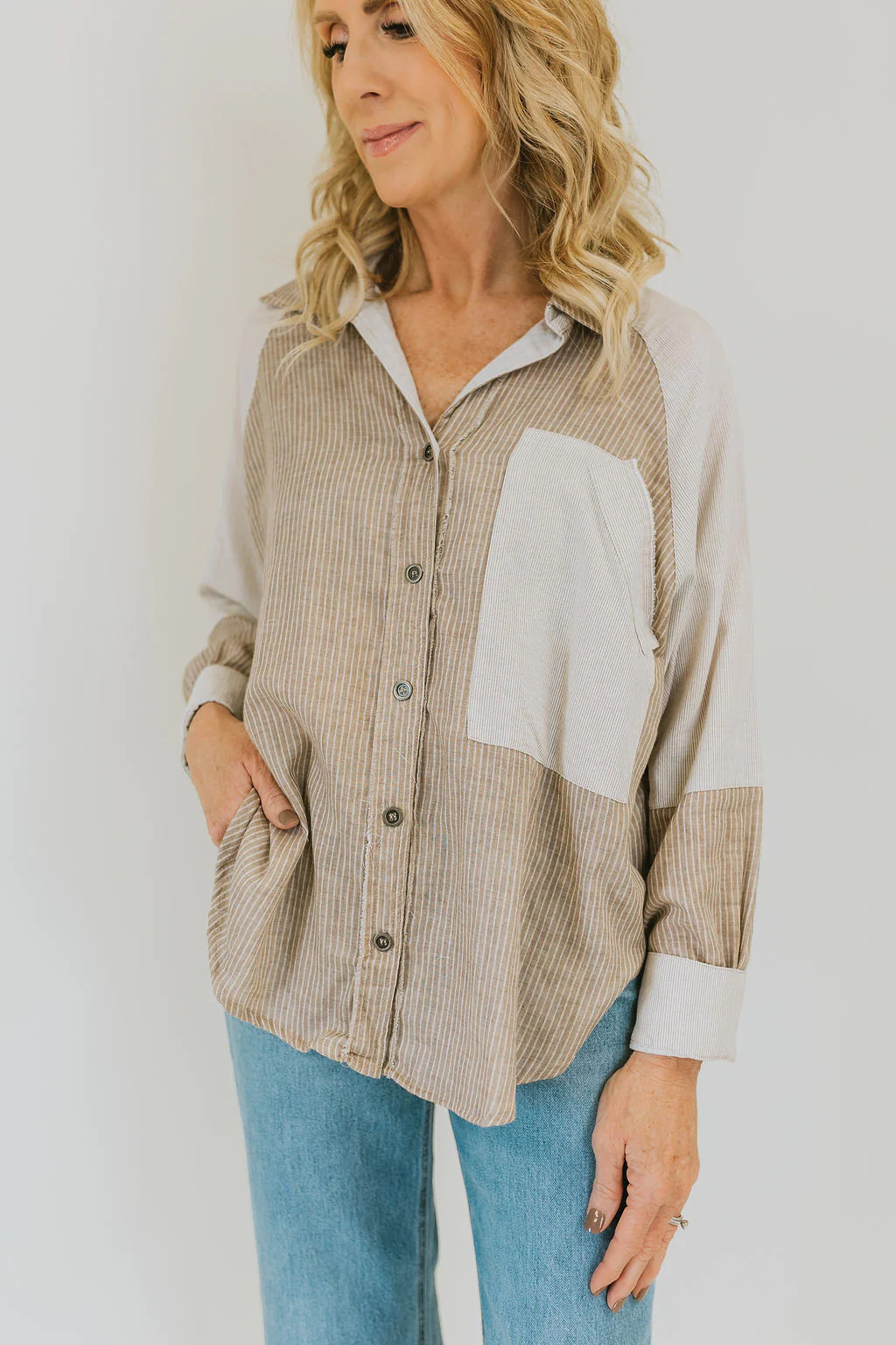 Looks Good On You Top - Oat | Bates Boutique 