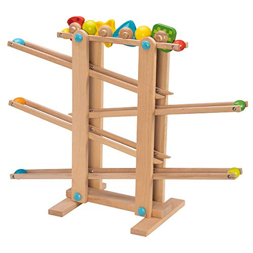 Fat Brain Toys Roll 'n Go Wooden Marble Run - Back-and-Forth Ball Track for Toddlers | Amazon (US)