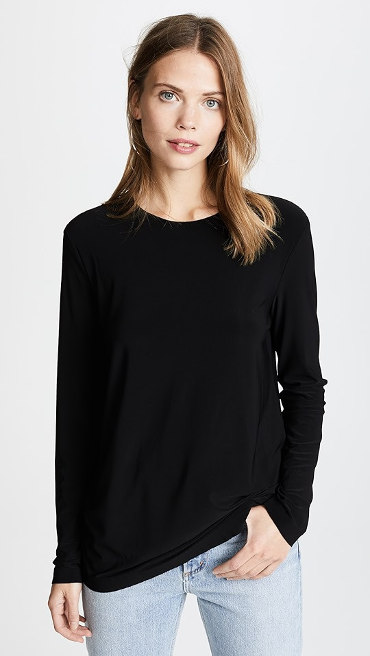 Norma Kamali Kamali Kulture Long Sleeve Crew Top | SHOPBOP | Shopbop