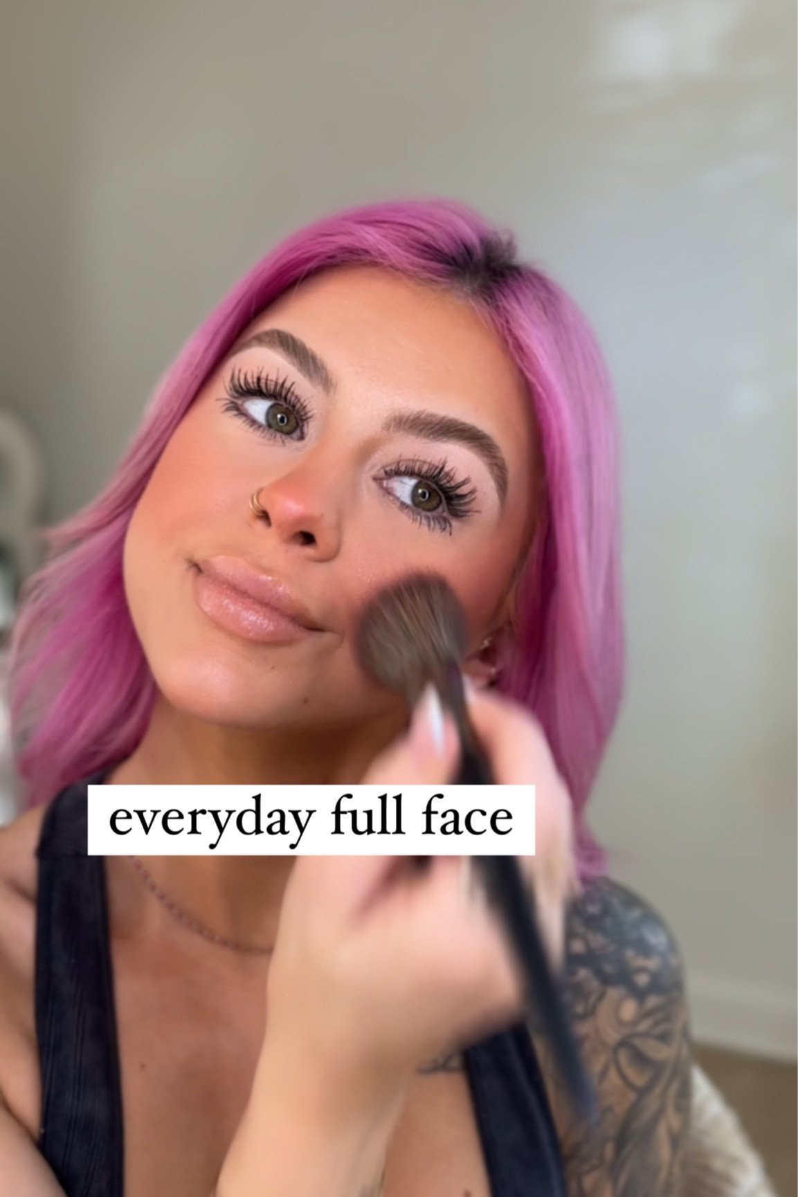 the everyday full face makeup 
Pt one (linking everything) 
Blush is shade; Peaches and Fairly Precious 
Lip pencil; Darling Damsel