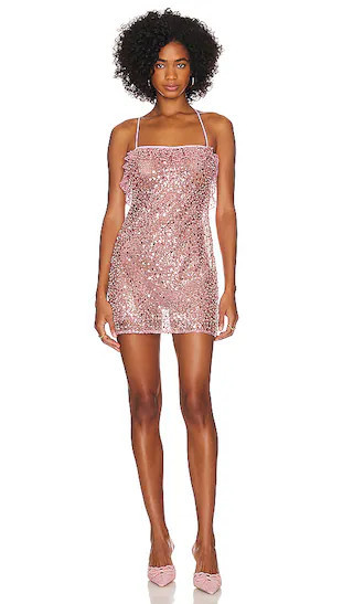 Raquel Mini Dress | Pastel Pink Dress | Blush Pink Dress | Pink Sequin Dress | Pink Mini Dress | Revolve Clothing (Global)