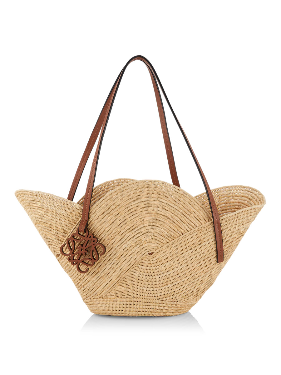 Shop LOEWE LOEWE x Paula's Ibiza Petal Raffia Basket Bag | Saks Fifth Avenue | Saks Fifth Avenue