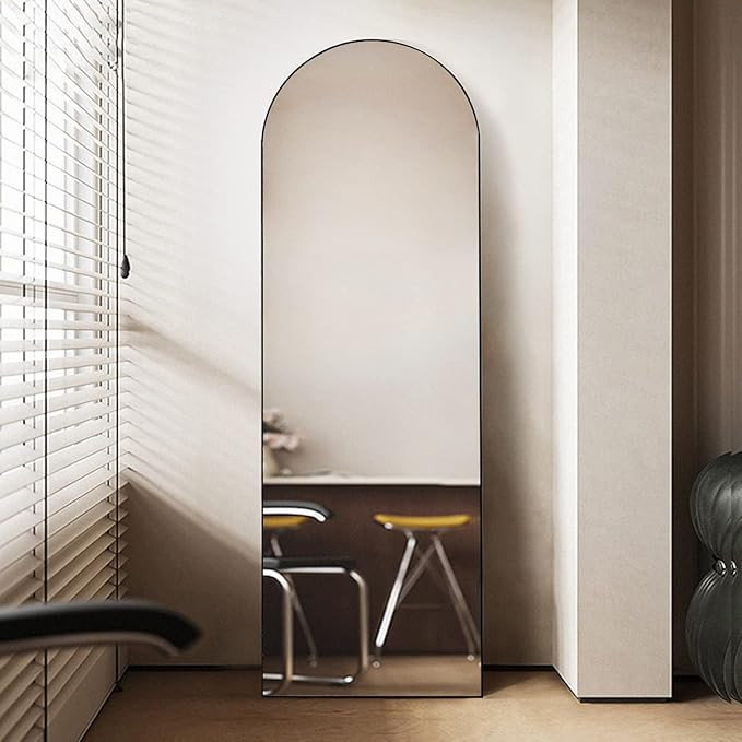 Otlsh Floor Mirror, 58"×18" Arched Full Length Mirror Arched with Stand, Standing Mirror, Full B... | Amazon (US)