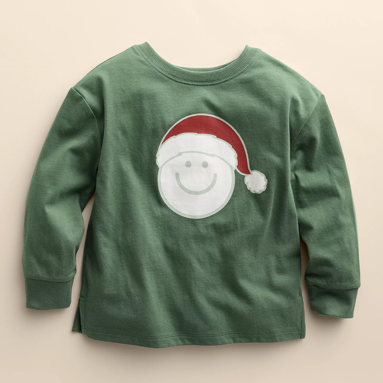 Kids 4-12 Little Co. by Lauren Conrad Relaxed Skater Tee, Girl's, Size: 7, Smile Santa Hat | Kohl's