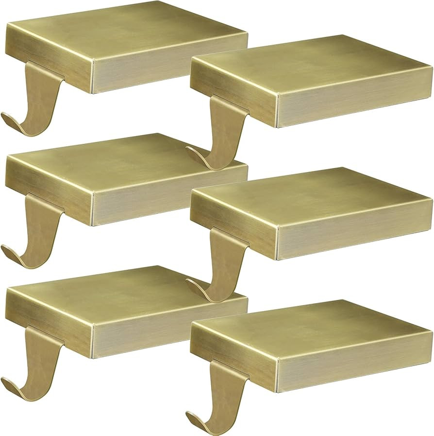 Tcevily 4-PCS Christmas Stocking Holder Bases - Mantel Stocking Hangers Hanging Hooks for Firepla... | Amazon (US)