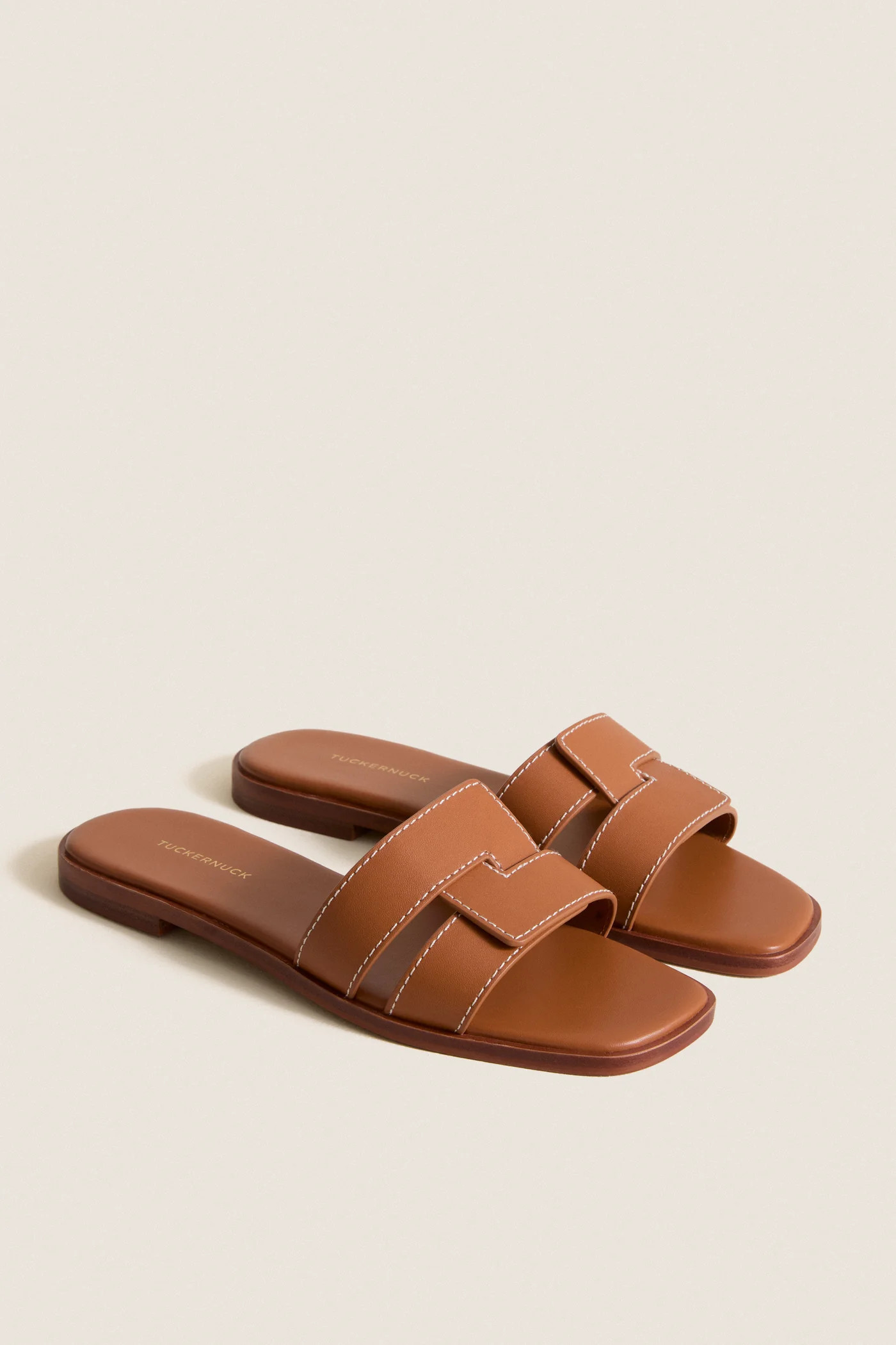 White Leather Muse Sandals | Tuckernuck (US)