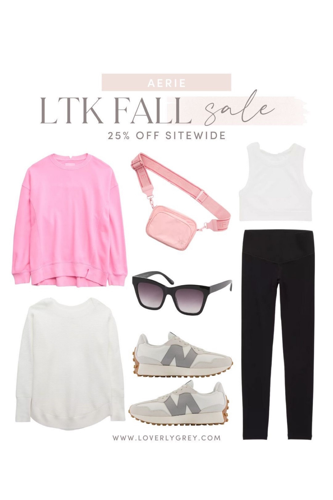 Loverly Grey LTK fall sale finds from Aerie. My fravorite New Balance sneakers and oversized sweater. 

#LTKSeasonal #LTKstyletip #LTKsalealert