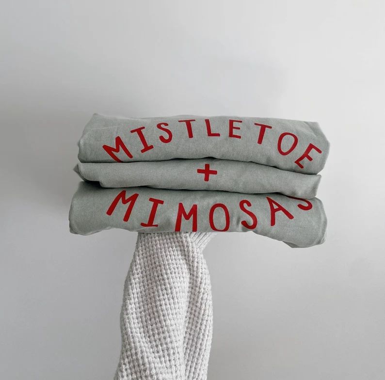 Mistletoe and Mimosas Christmas Shirt Wine Lovers Gift - Etsy | Etsy (US)