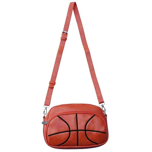 Basketball Crossbody Purse Bag for Women – Faux Leather Sporty Stadium Events Handbag with Adjustable Strap, Trendy Cross Body Shoulder Purse for Girls, Athletes & Basketball Lovers, Thanksgiving Gift | Amazon (US)